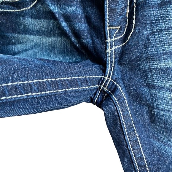 New Miss Me Jeans Women’s Size 26 skinny cut Denim stitched cross‎ Pockets - Picture 6 of 13